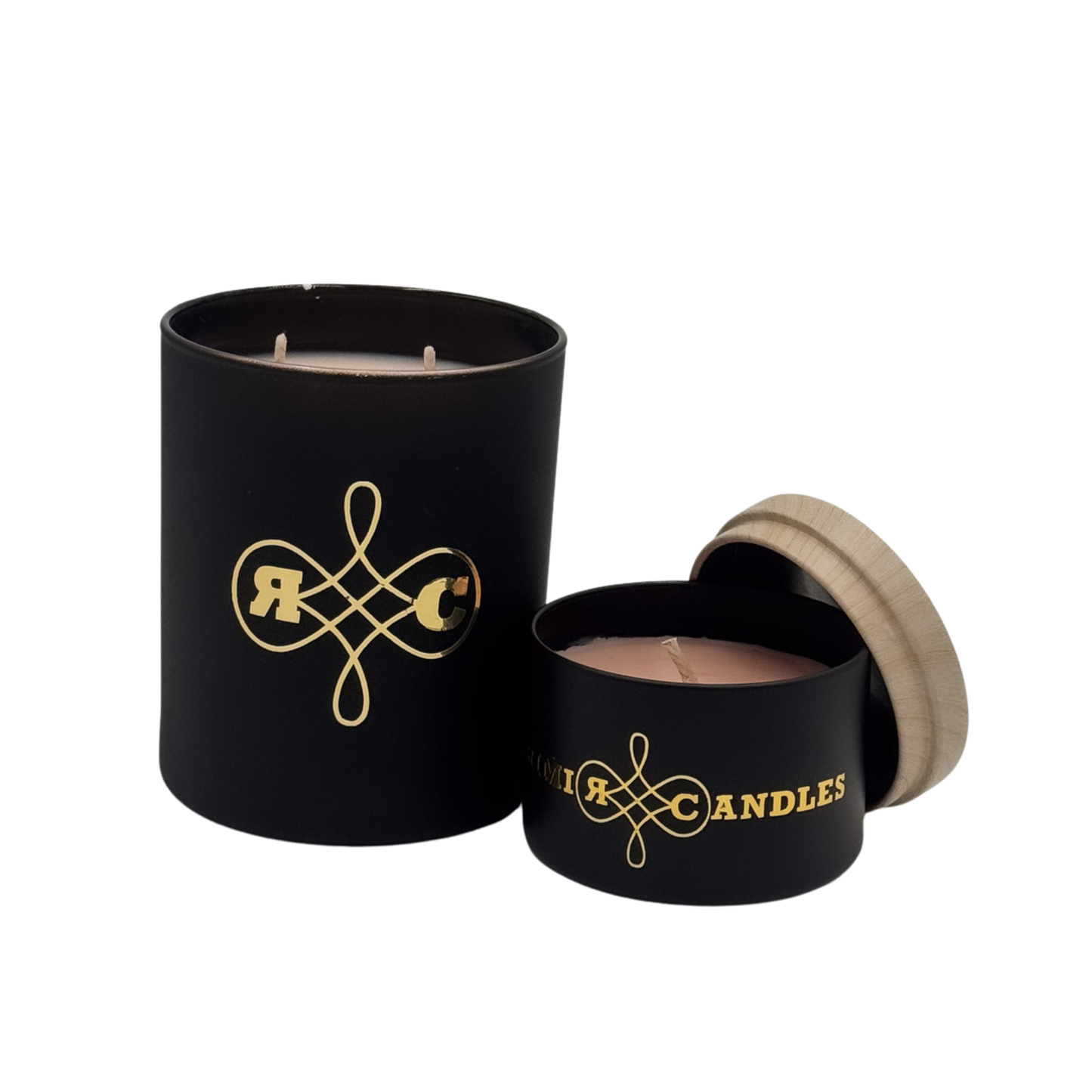 "Handgefertigte Premium Duftkerze Soft Serve Drama im schwarzen Glas"