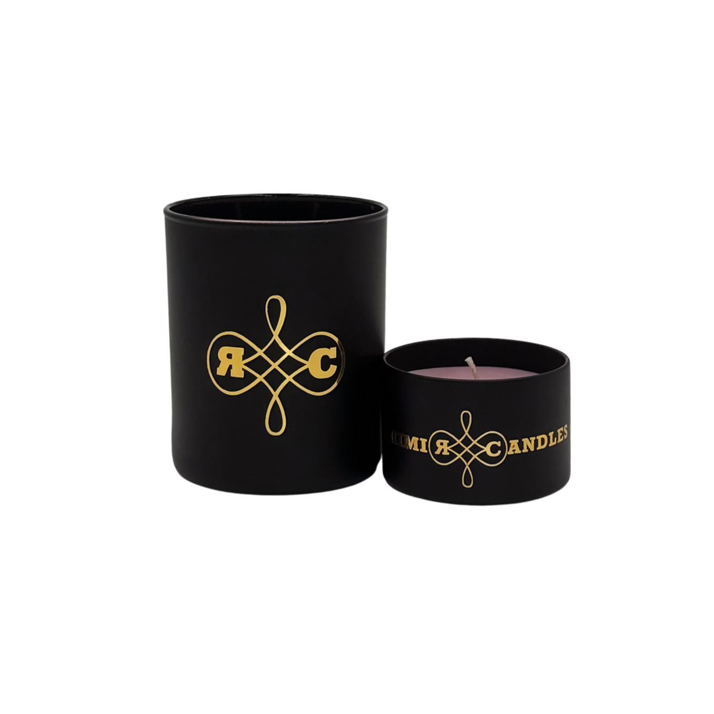 "Premium Duftkerze Pop My Cherry im schwarzen Designerglas