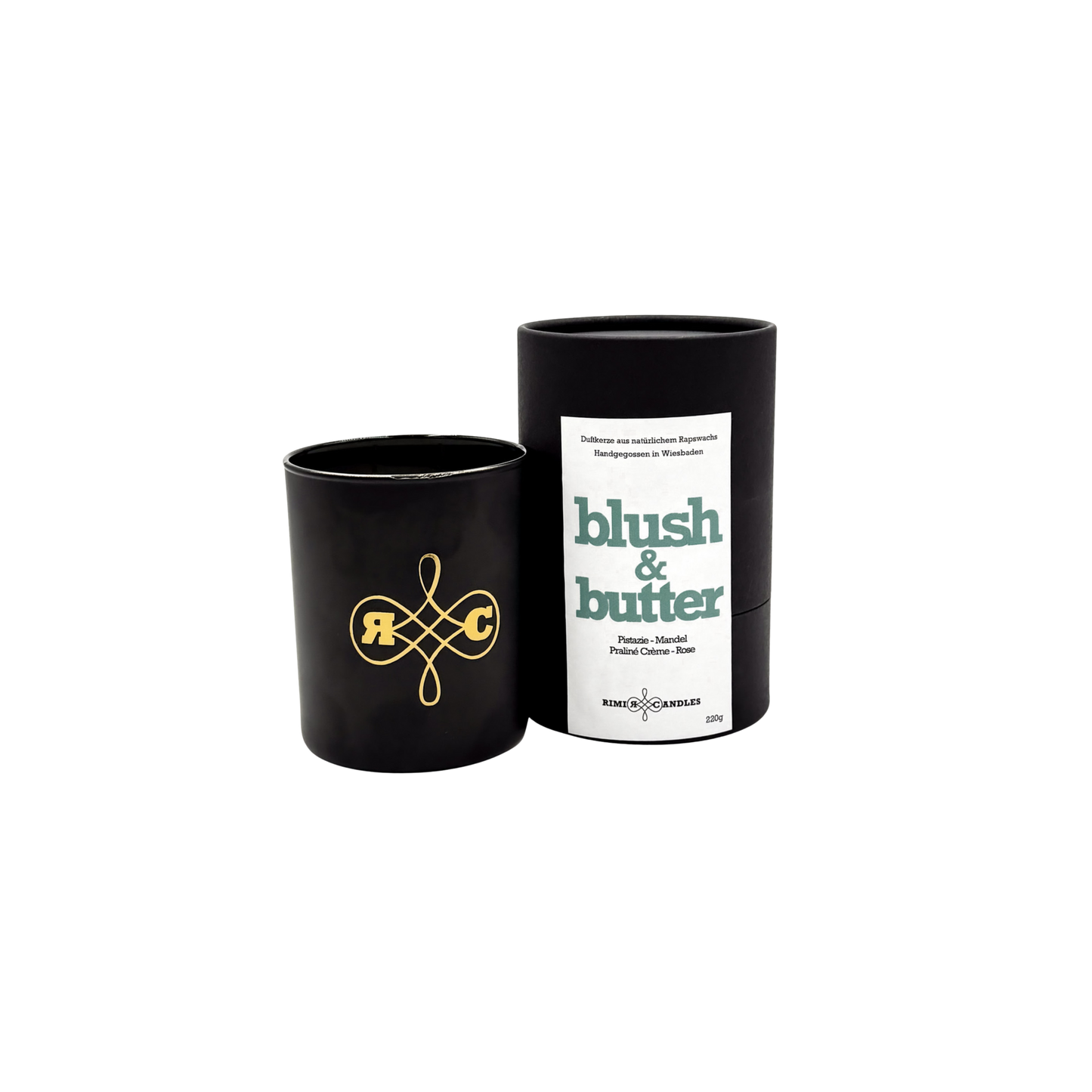 Handgefertigte Blush Butter Kerze mit Vanille und Butter Note