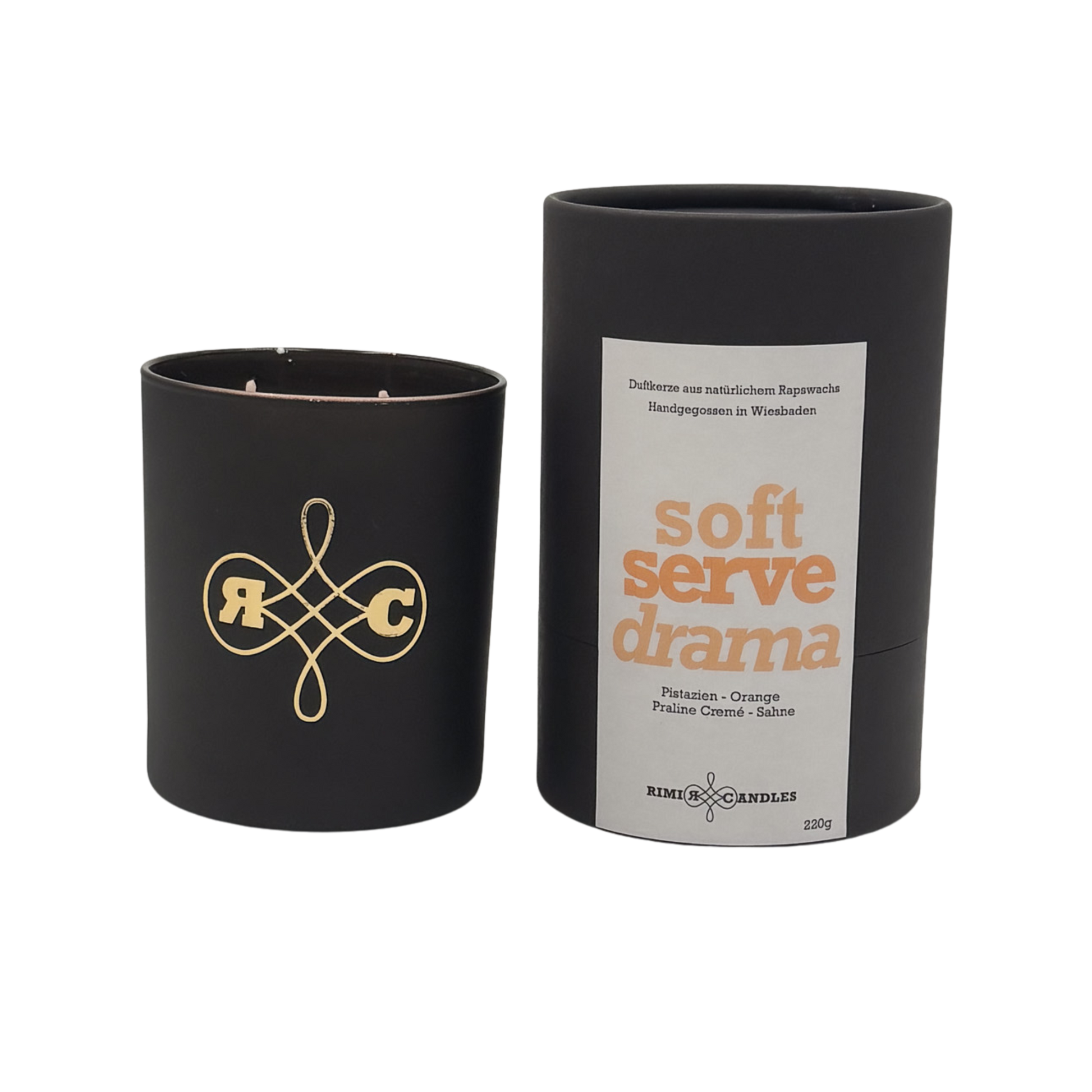 "Soft Serve Drama Duftkerze mit Vanille und Karamell Duft aus Rapswachs"