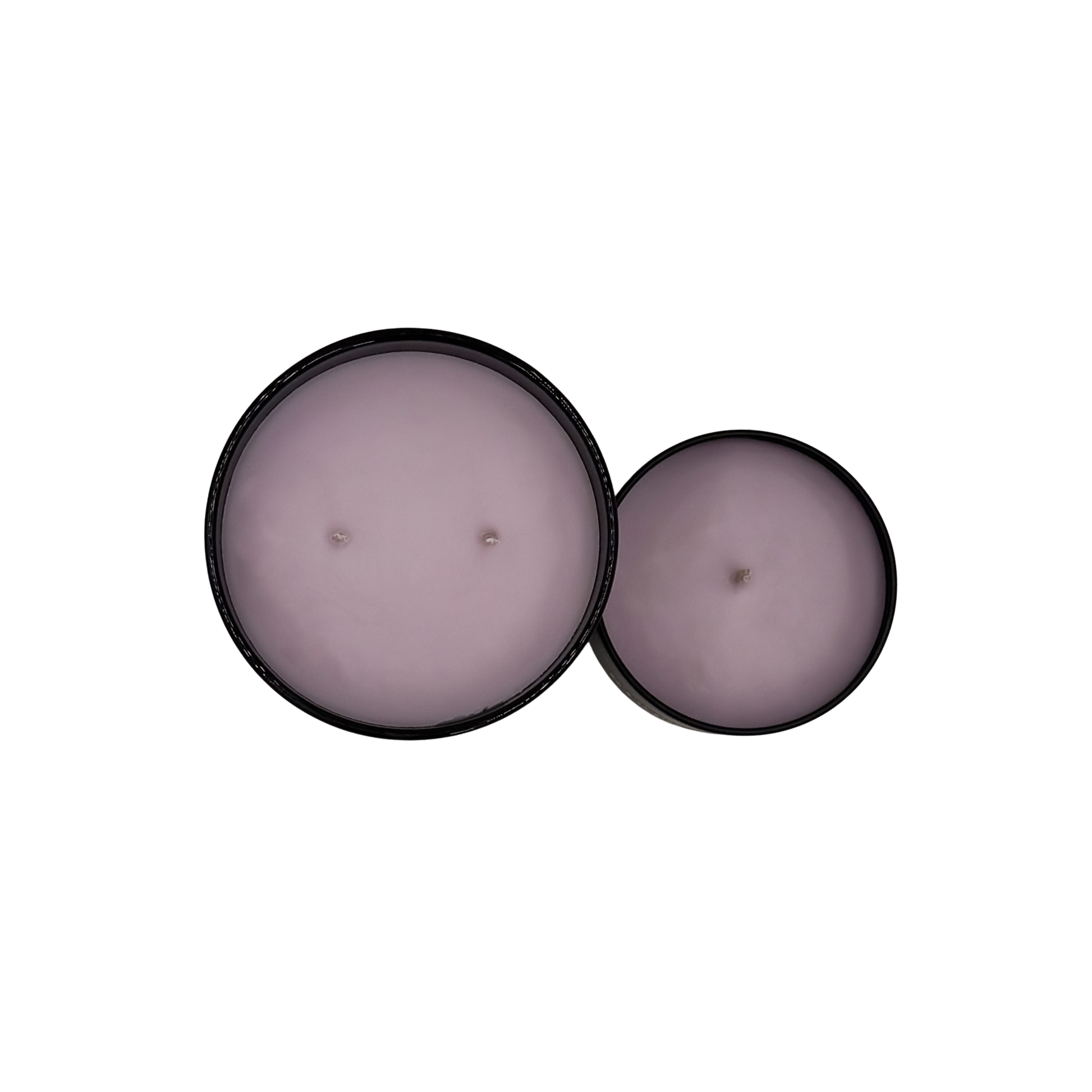 "Entspannende Purple Waze Kerze mit lila Akzenten handgefertigt"