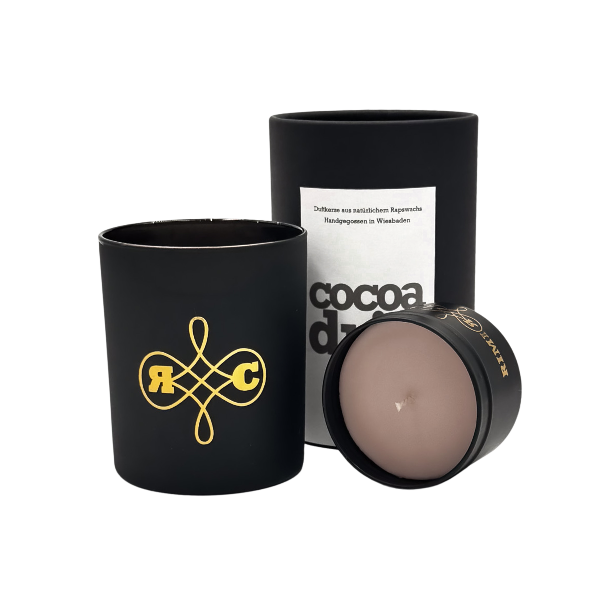 RIMI Candles – Cocoa Drift Luxus-Kerze mit Kakao, Brownie und frischer Minze, urban Wintervibes.