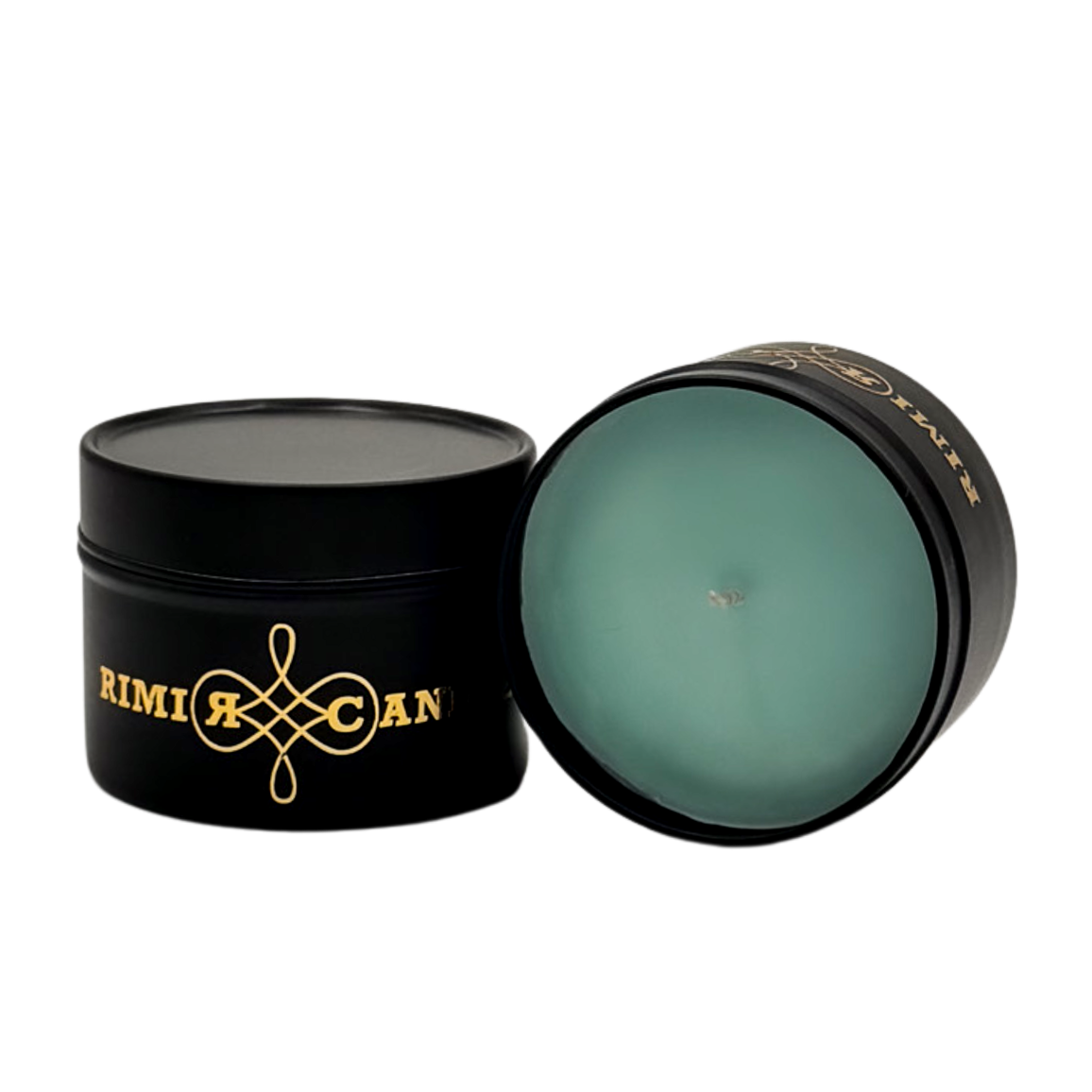 RIMI Candles Nordic Aura – luxuriöse Winterkerze mit frischer Tanne und klaren, parfumigen Noten in mattschwarzer Dose.