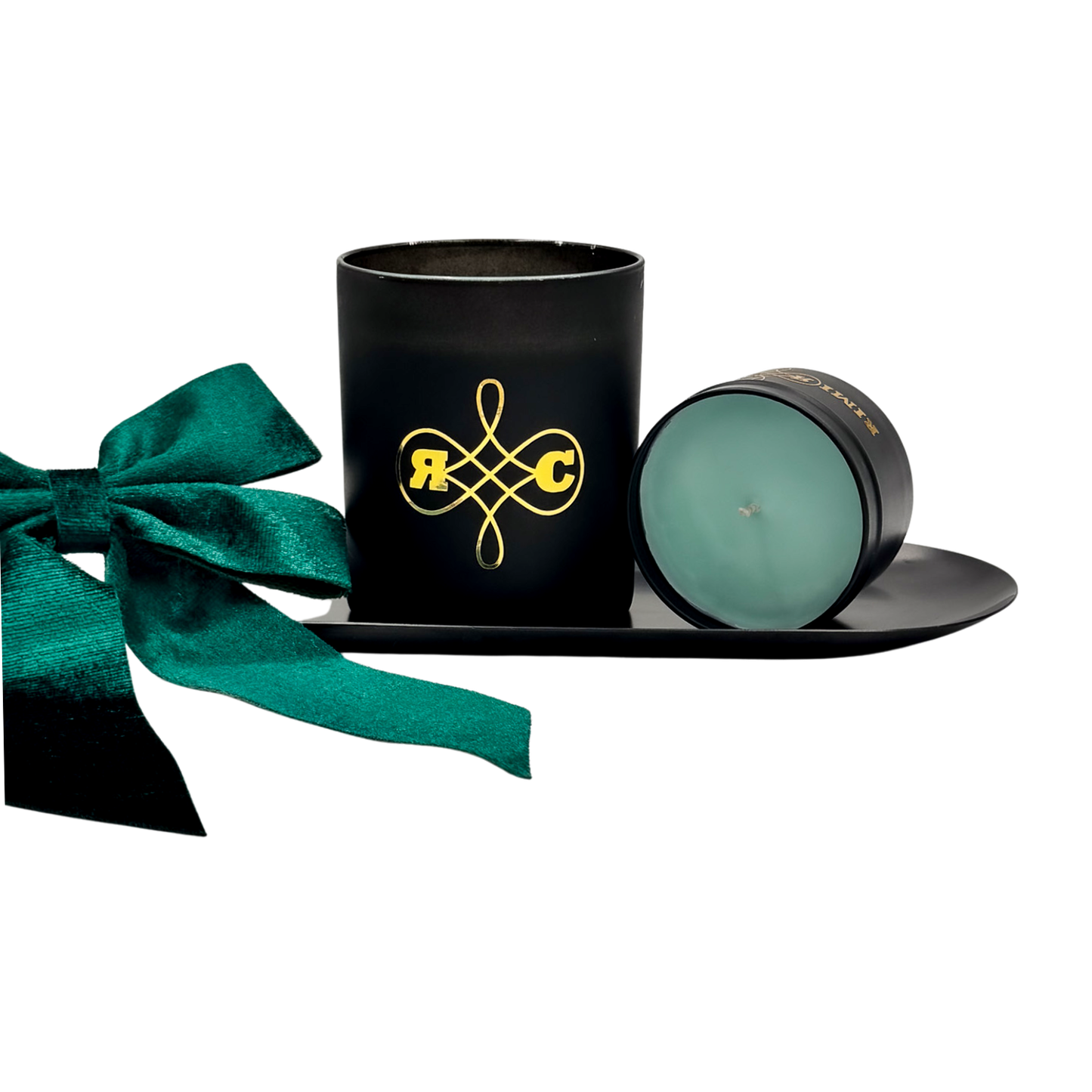 RIMI Candles Nordic Aura – mattschwarze Dose, Winterkerze mit frischer Tanne und Parfumnote.“