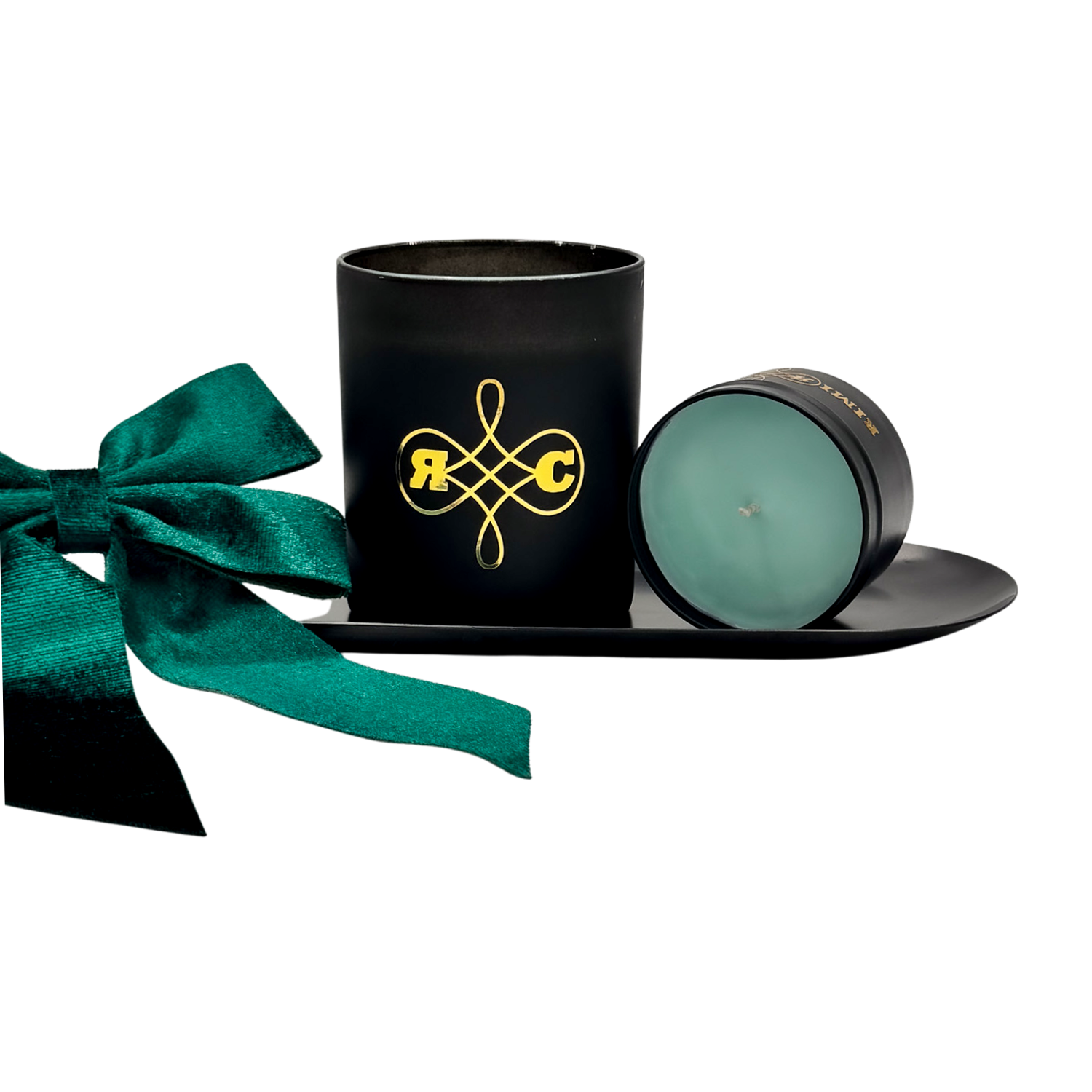 RIMI Candles Nordic Aura – mattschwarze Dose, Winterkerze mit frischer Tanne und Parfumnote.“