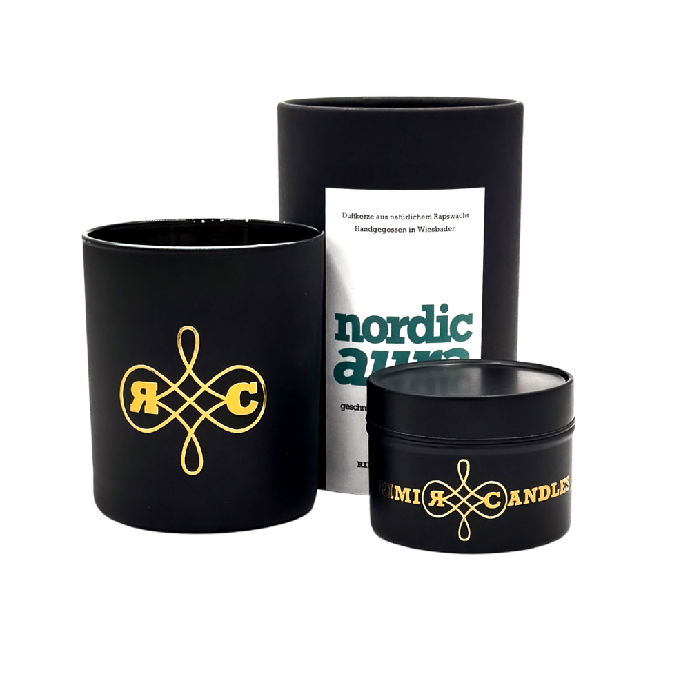 Nordic Aura – Frostige Winterkerze mit frischer Tanne und urban-luxury Styling.