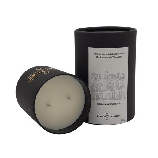 Premium Duftkerze mit seifenfrischem, leichten Duftnoten – RIMI Candles